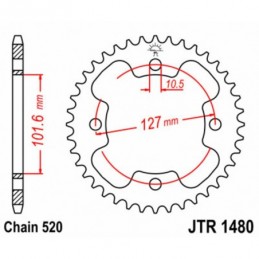 Couronne JT SPROCKETS acier...