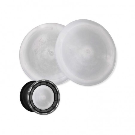 2 CACHES BOUE MUD PLUGS POUR BEADLOCK 9 POUCES BLANC