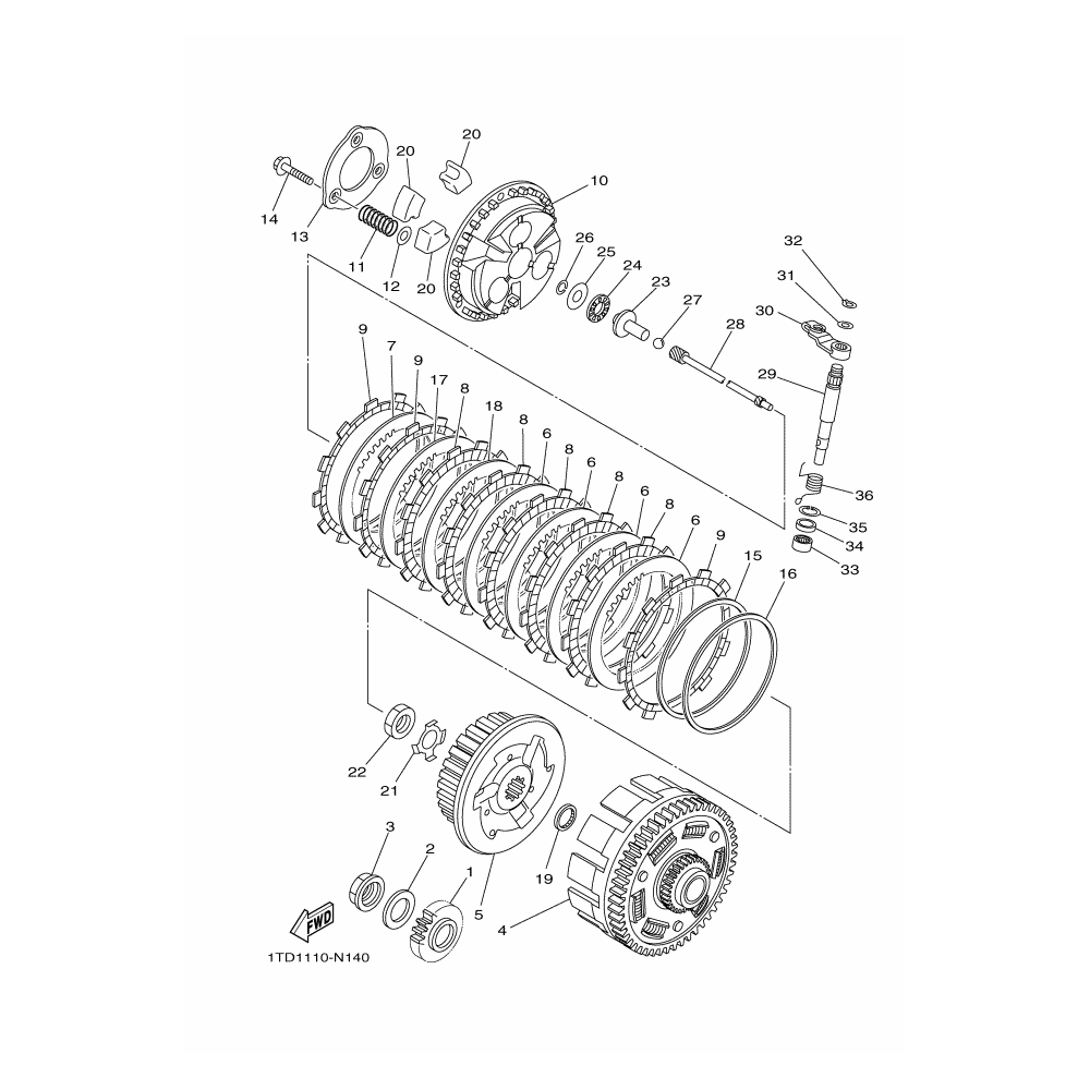 Disque embrayage lisse YFZR épaisseur 1.6