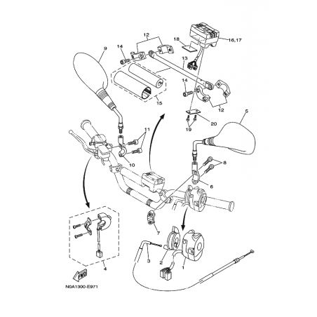  HANDLE SW. & SPEEDOMETER(N0A1)