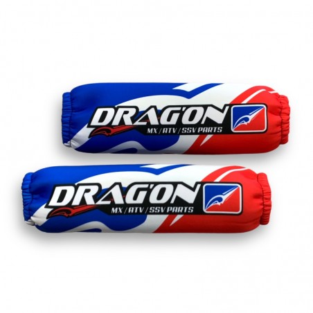 HOUSSES AMORTISSEURS DRAG'ON BLEU/BLANC/ROUGE NEOPRENE 37 X 23 CM