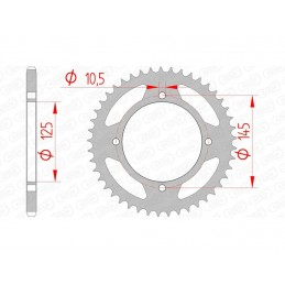 Couronne ACIER GRANDE TAILLE 39/49