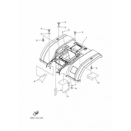 PARE BOUE ARRIERE