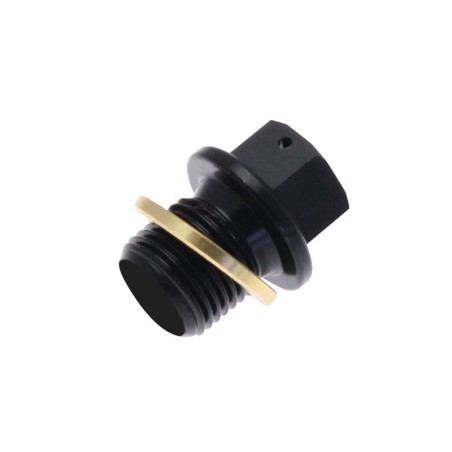 Bouchon de vidange TECNIUM - aluminium noir M8x1,25x16 YFZ450 2010/2021
