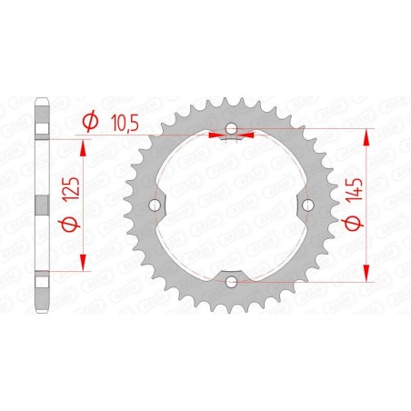 Couronne AFAM acier standard 12407