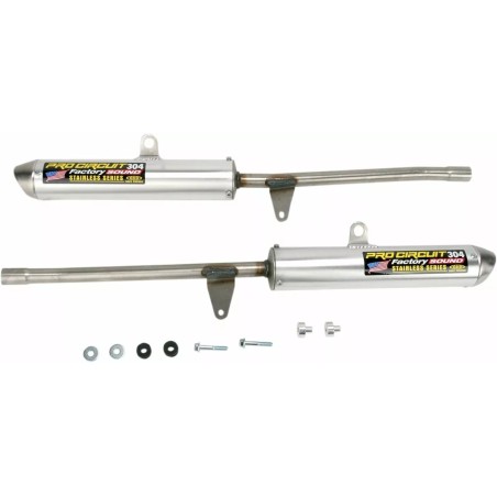 Silencieux PRO CIRCUIT 304 alu brossé/casquette inox