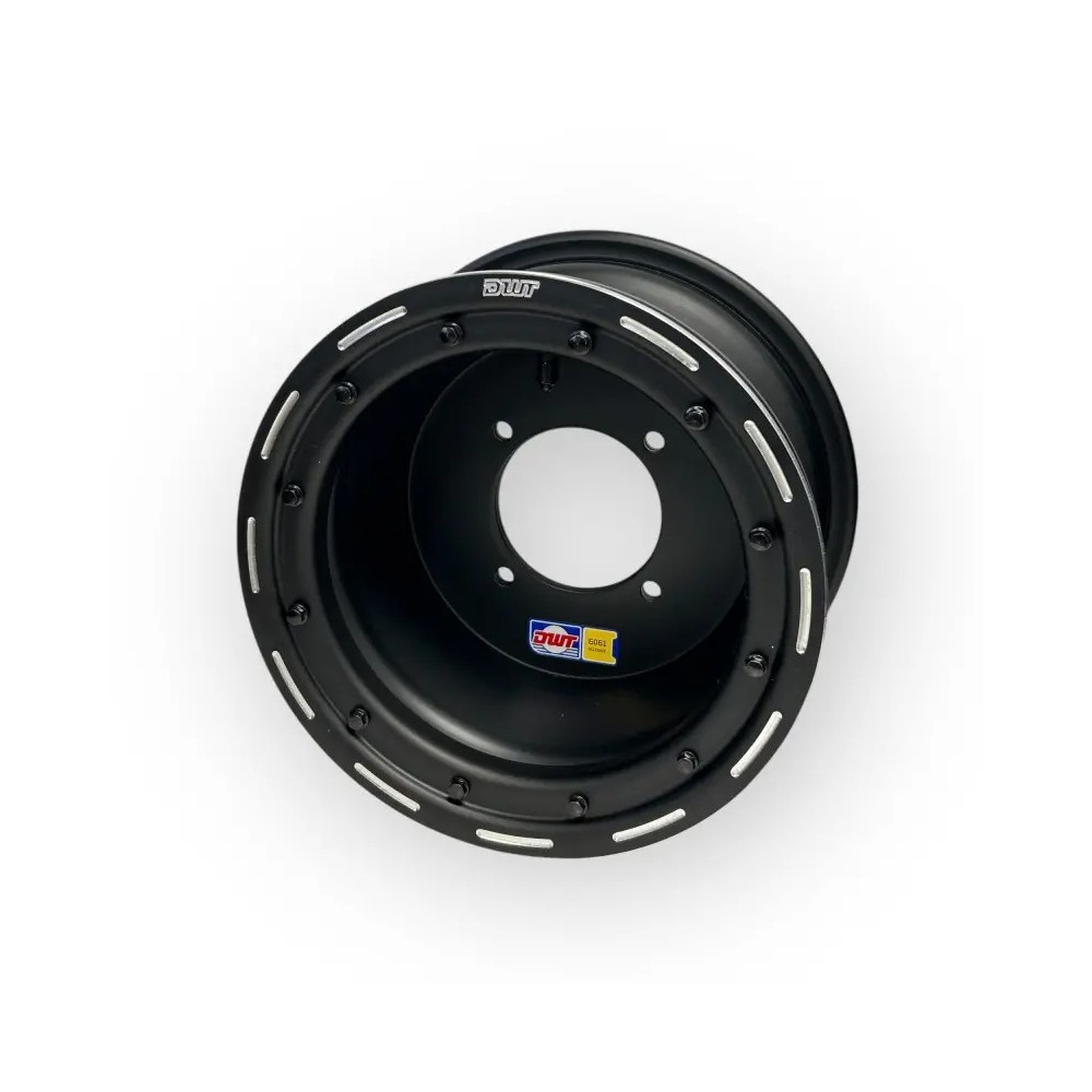 JANTE ARRIERE ETROITE DOUBLE BEADLOCK SPECIALE SABLE DWT NOIR 10X5 1+4