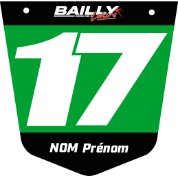 STICKER DE PLAQUE NUMERO DE COURSE ARRIERE TRIANGLE