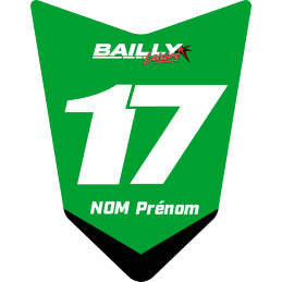 STICKER DE PLAQUE NUMERO DE COURSE AVANT