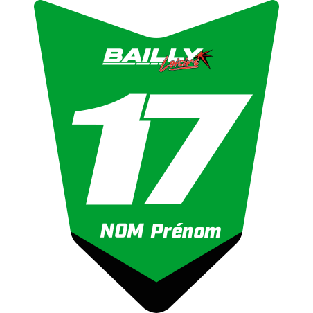 STICKER DE PLAQUE NUMERO DE COURSE AVANT