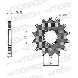 Pignon de sortie de boite DS 450