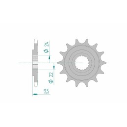 Pignon AFAM acier anti-boue crf 450 06/25