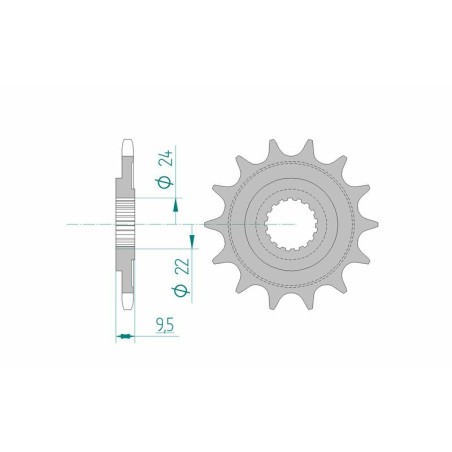 Pignon AFAM acier anti-boue crf 450 06/25