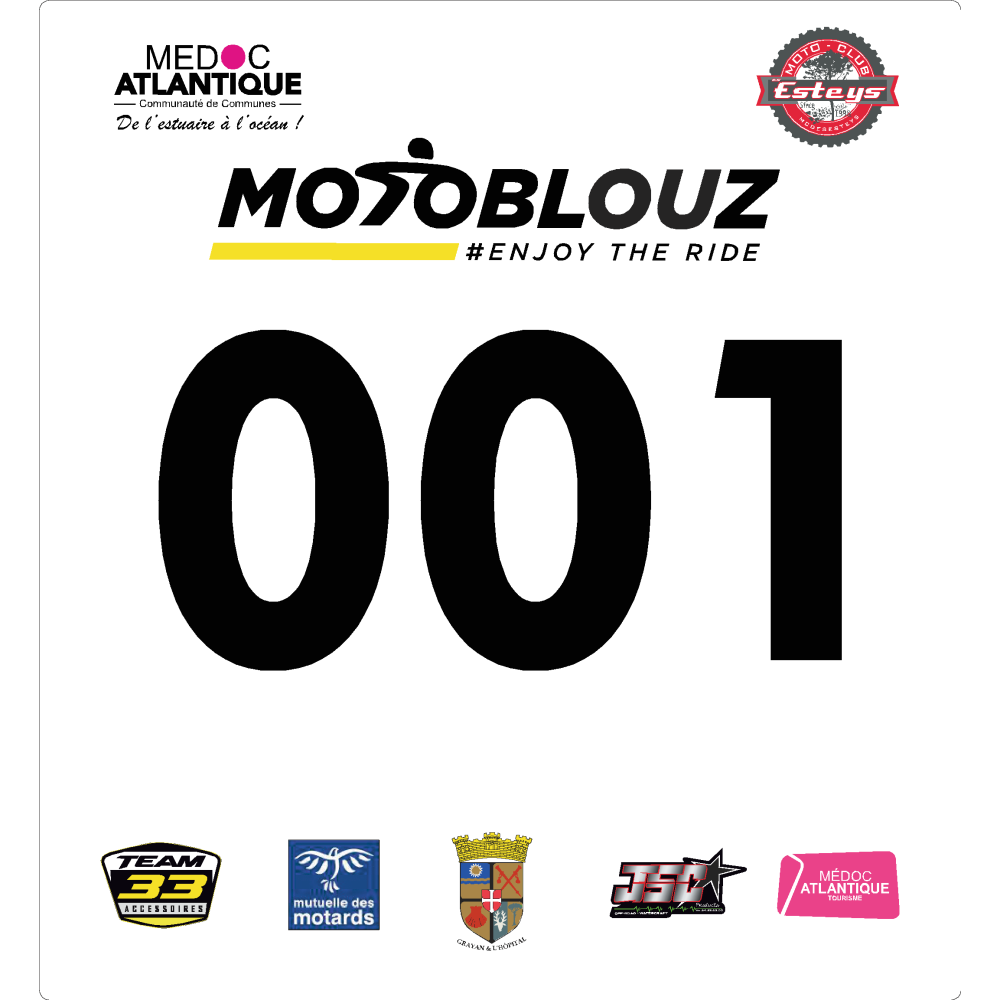 Lot de 2 dossards autocollants – PDV 2026