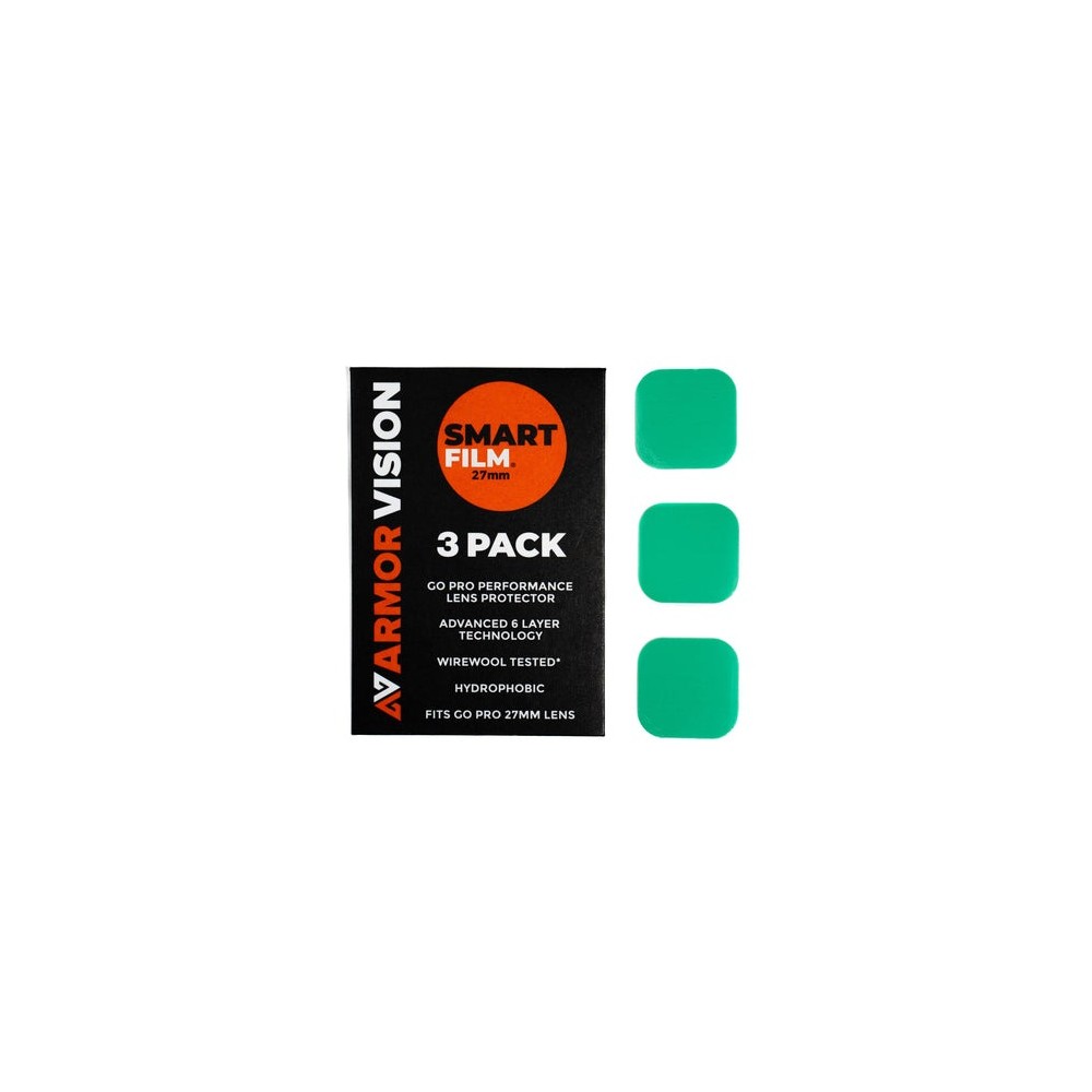 PROTECTION D'OBJECTIF ARMOR VISION GO PRO 27 mm (LOT DE 3)