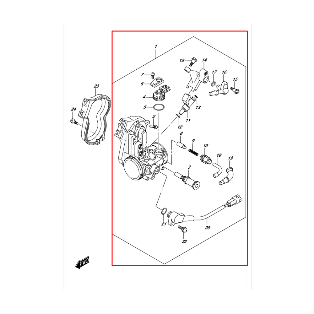 Corp Injecteur 450 RMZ 2015