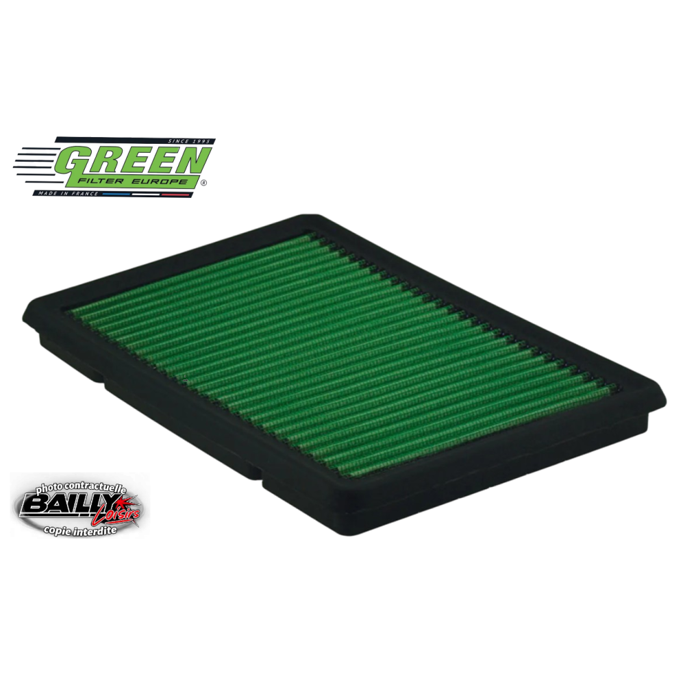 FILTRE A AIR RECTANGULAIRE GREEN QD037 DINLI