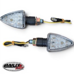 Paire de clignotants LED court noir BIHR