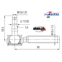 Rotule de Suspension FRAP 2444 Honda Trx 450 / Suzuki Ltz 400