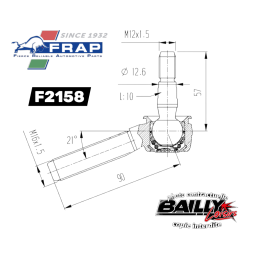 Rotule supérieure pour train avant Laeger's - FRAP - Honda TRX 250 / Suzuki LTZ 400