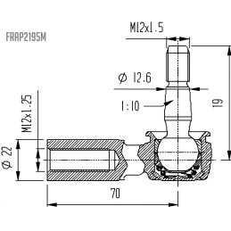 ROTULE INFERIEURE FRAP TRAIN LAEGER'S TRX 450 / 400EX / KTM